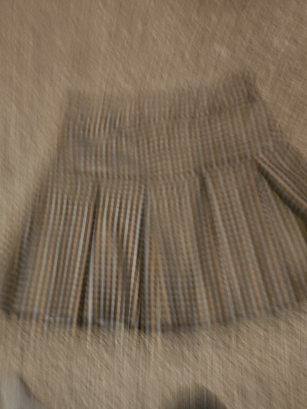 french kyss Brown Plaid Pleated Skater Skirt